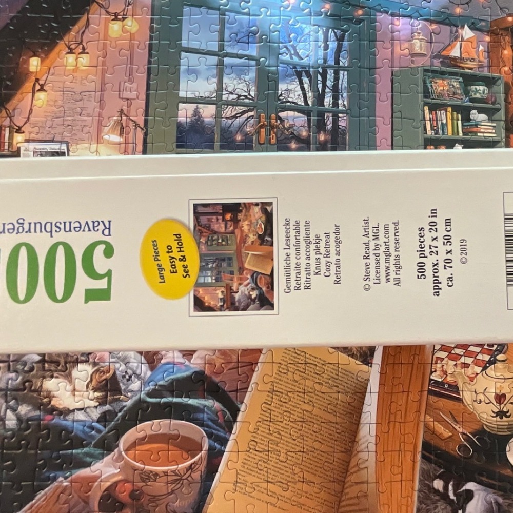 Ravensburger Puzzle "Cozy Retreat" 500 Large Pcs - Picture 3 of 5